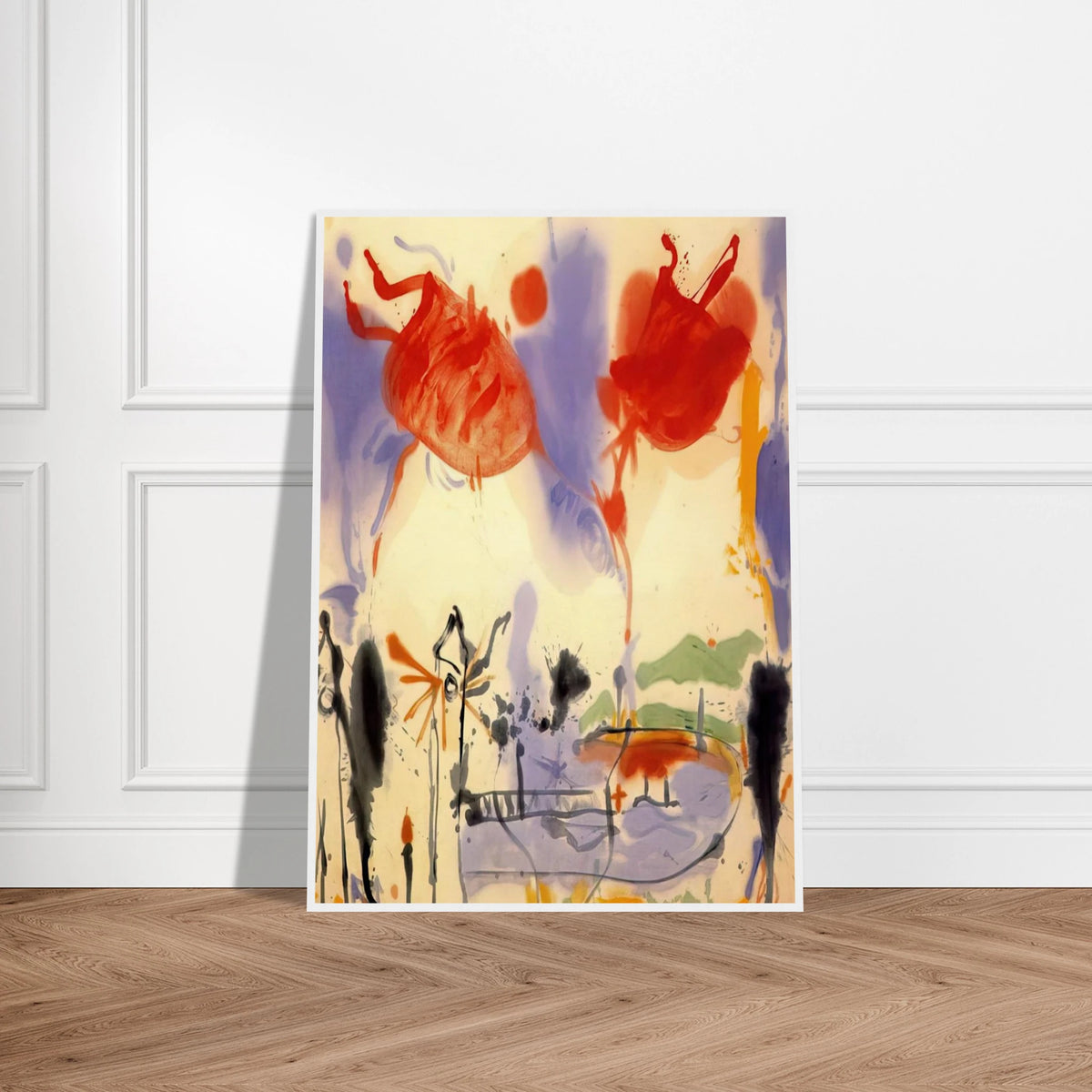 Round Trip - 1957 Framed Poster | Helen Frankenthaler Framed Prints Wall Art | Frankenthaler Helen