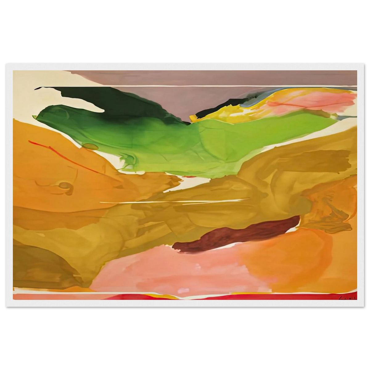 Nature Abhors a Vacuum, 1973- Framed Poster | Helen Frankenthaler Framed Prints Wall Art | Frankenthaler Helen