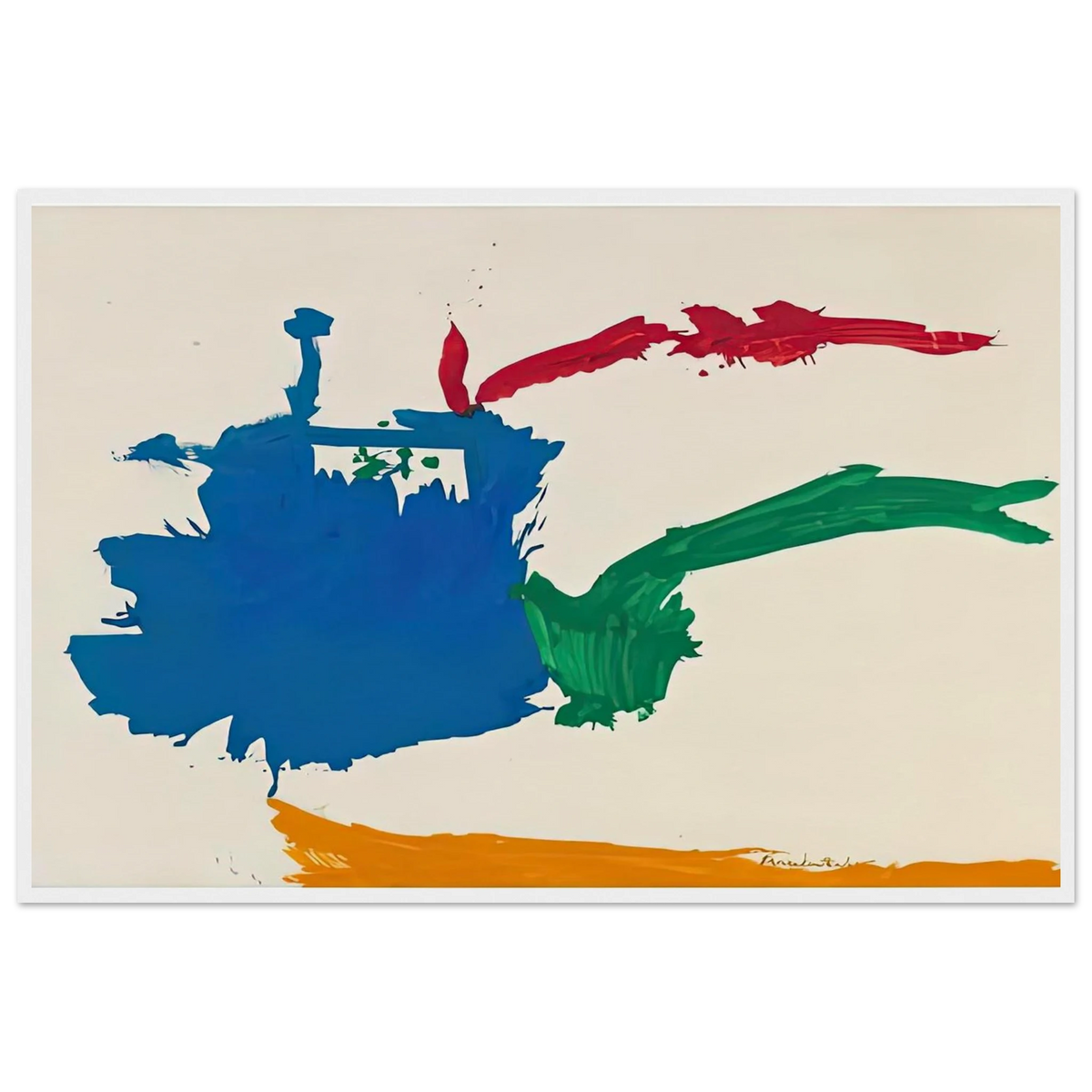 Italian Beach, 1960- Framed Poster | Helen Frankenthaler Framed Prints Wall Art | Frankenthaler Helen