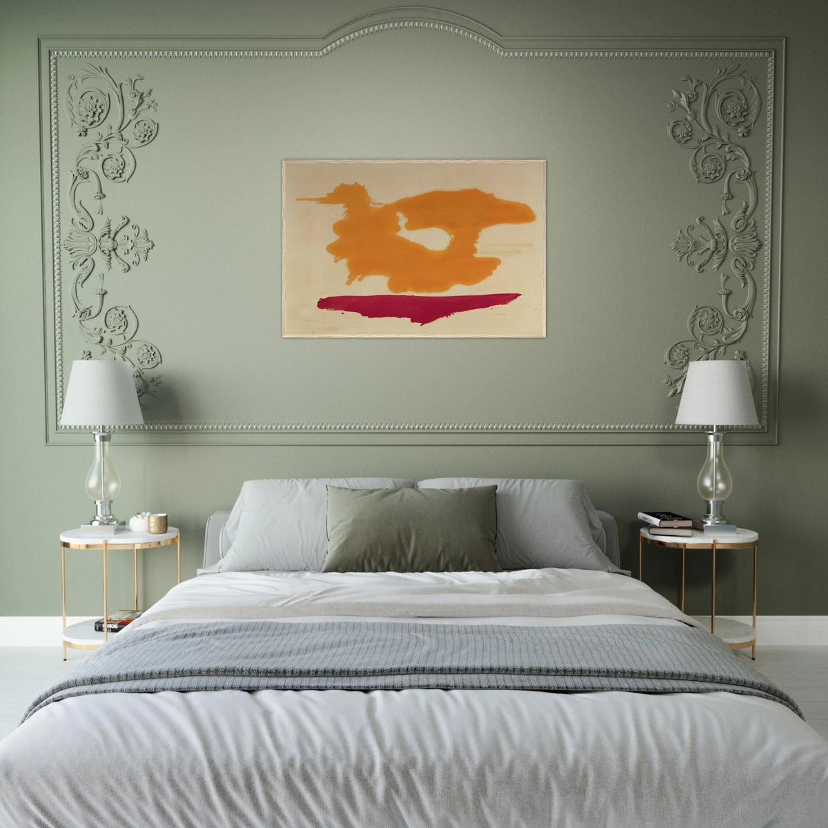 Only Orange - 1963 Framed Poster | Helen Frankenthaler Framed Prints Wall Art | Frankenthaler Helen