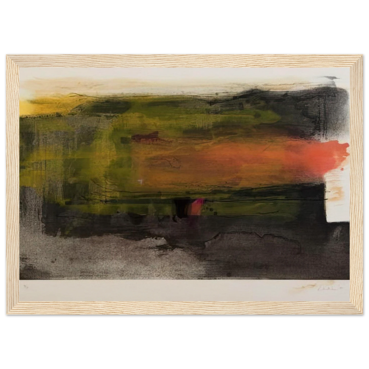 Deep Sun - 1983 Framed Poster | Helen Frankenthaler Framed Prints Wall Art | Frankenthaler Helen