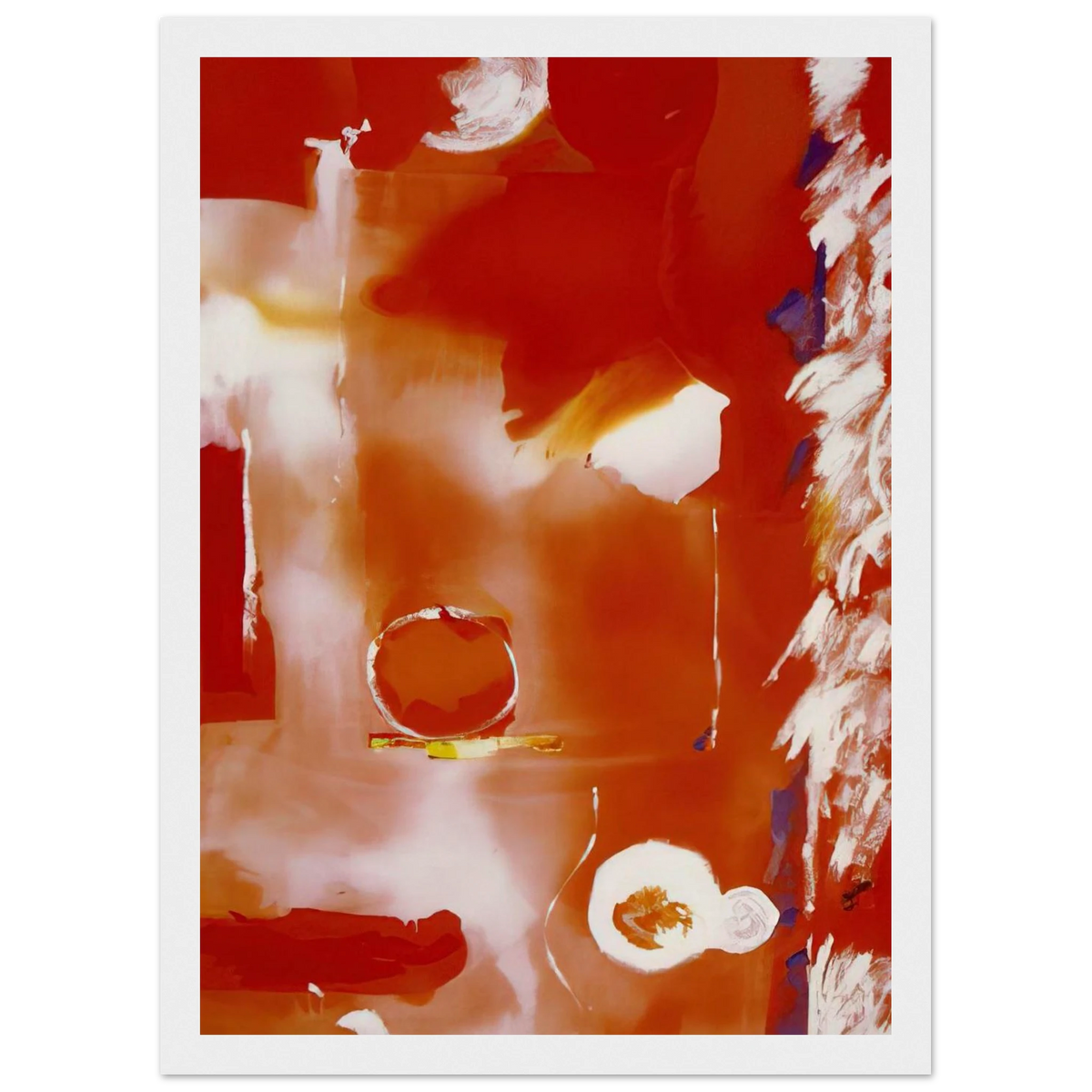 Seeing the Moon on a Hot Summer Day - 1987 Framed Poster | Helen Frankenthaler Framed Prints Wall Art | Frankenthaler Helen