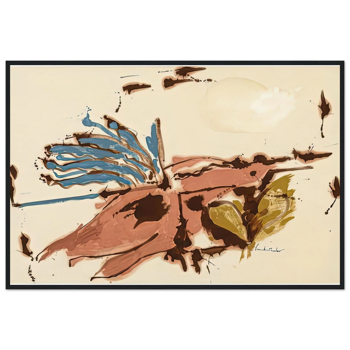 Pink Bird Figure I, 1961- Framed Poster | Helen Frankenthaler Framed Prints Wall Art | Frankenthaler Helen