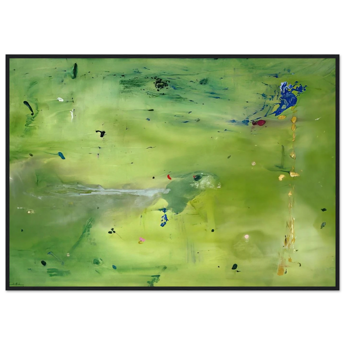 A Green Thought in a Green Shade - 1981 Framed Poster | Helen Frankenthaler Framed Prints Wall Art | Frankenthaler Helen
