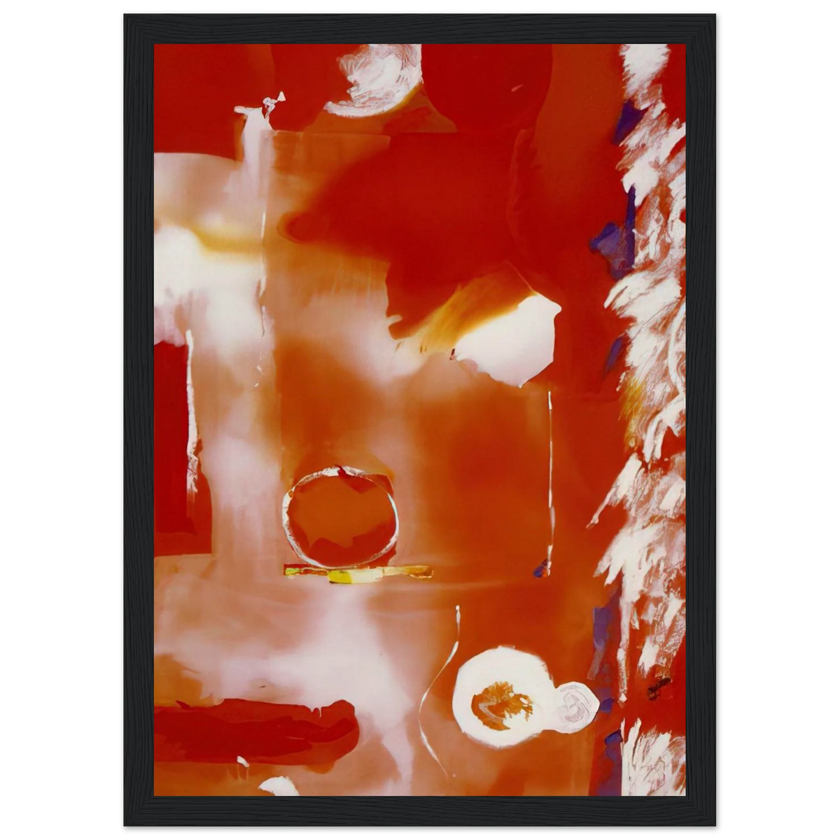 Seeing the Moon on a Hot Summer Day - 1987 Framed Poster | Helen Frankenthaler Framed Prints Wall Art | Frankenthaler Helen