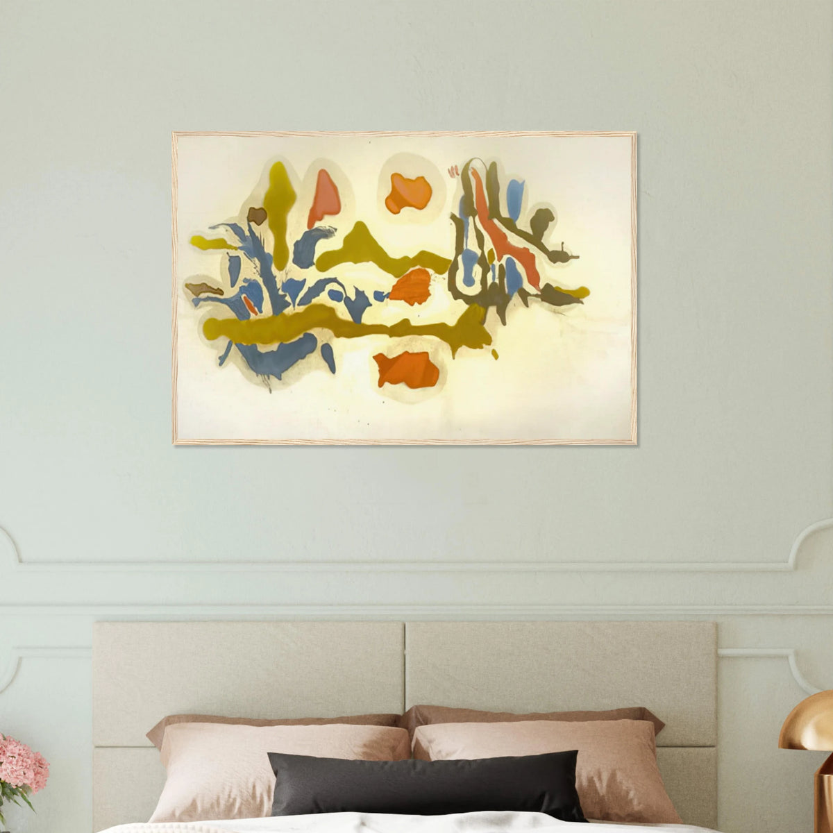 Seascape with Dunes - 1962 Framed Poster | Helen Frankenthaler Framed Prints Wall Art | Frankenthaler Helen