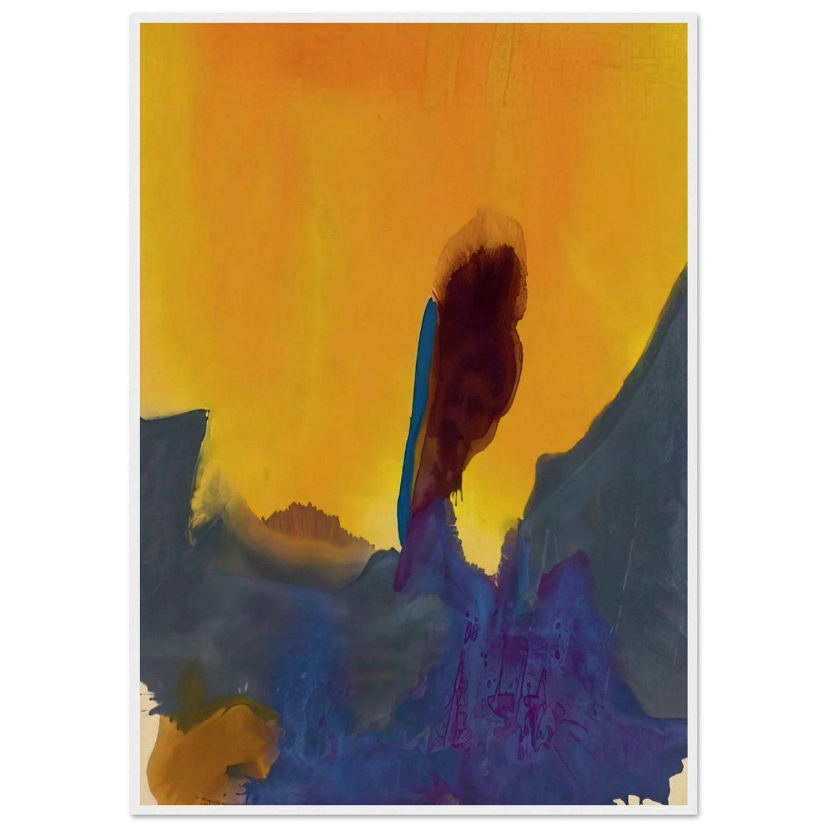 Glow II - 1968 Framed Poster | Helen Frankenthaler Framed Prints Wall Art | Frankenthaler Helen