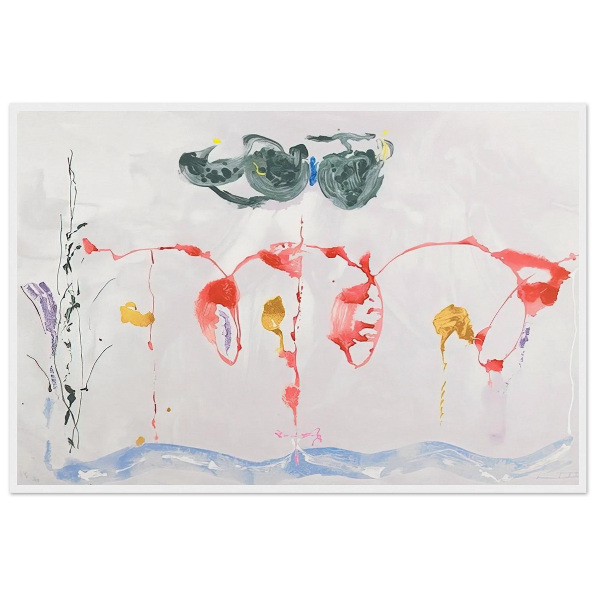 Aerie - 2009 Framed Poster | Helen Frankenthaler Framed Prints Wall Art | Frankenthaler Helen