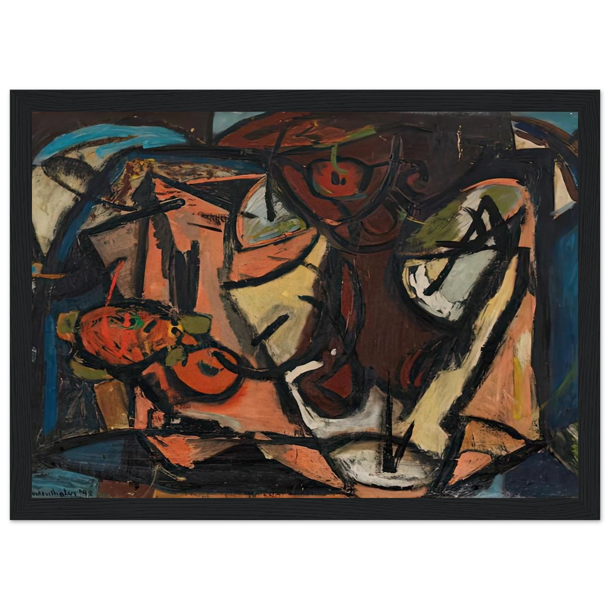 Still Life, 1948- Framed Poster | Helen Frankenthaler Framed Prints Wall Art | Frankenthaler Helen