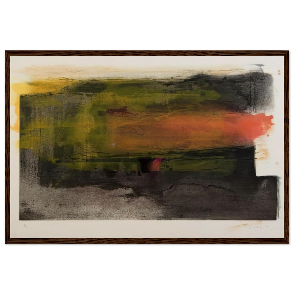 Deep Sun - 1983 Framed Poster | Helen Frankenthaler Framed Prints Wall Art | Frankenthaler Helen