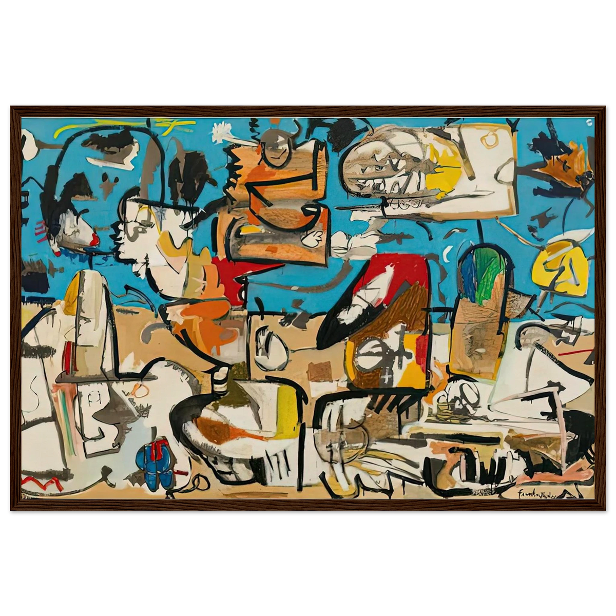 Untitled, 1951- Framed Poster | Helen Frankenthaler Framed Prints Wall Art | Frankenthaler Helen