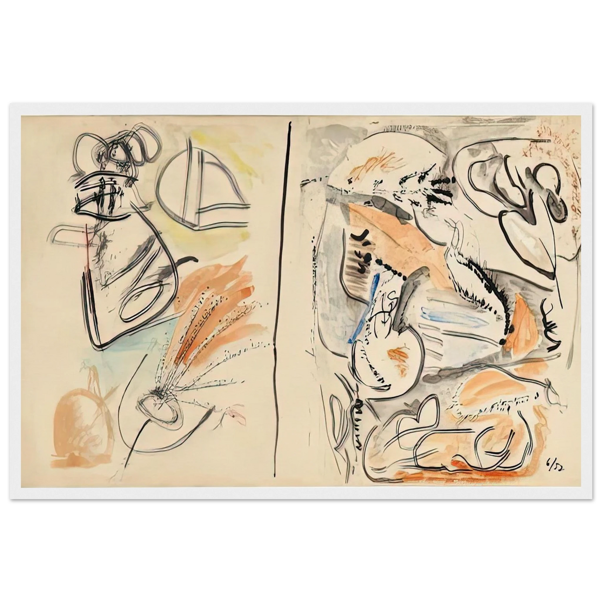 Window Shade No. 2, 1952- Framed Poster | Helen Frankenthaler Framed Prints Wall Art | Frankenthaler Helen