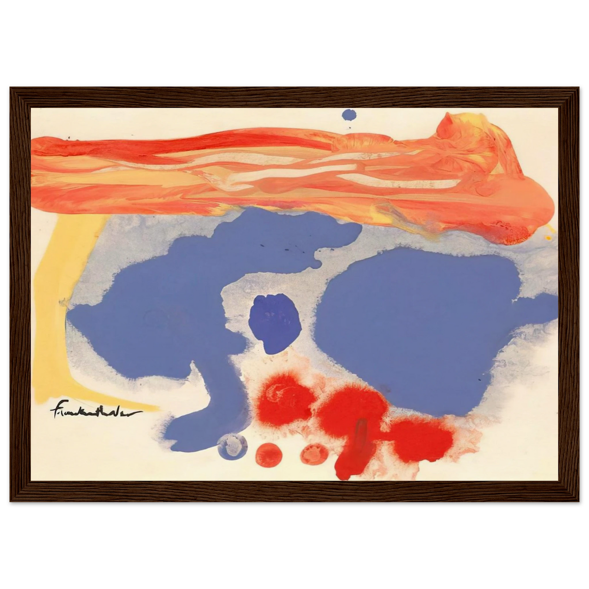 Summerscene, Provincetown - 1961 Framed Poster | Helen Frankenthaler Framed Prints Wall Art | Frankenthaler Helen