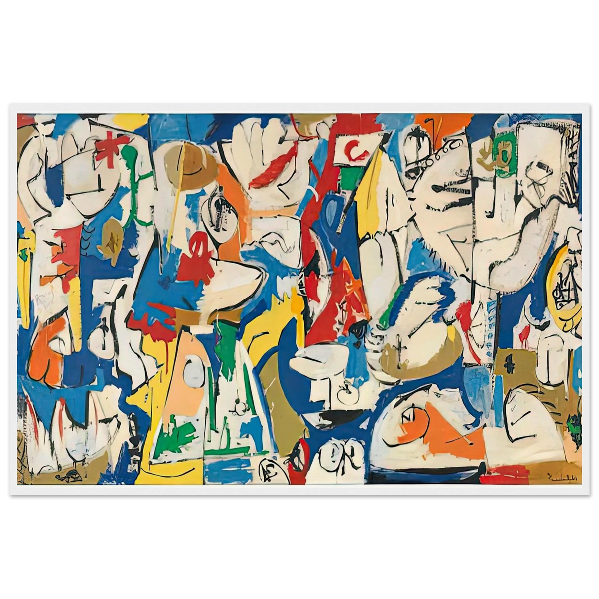 The Jugglers, 1951- Framed Poster | Helen Frankenthaler Framed Prints Wall Art | Frankenthaler Helen