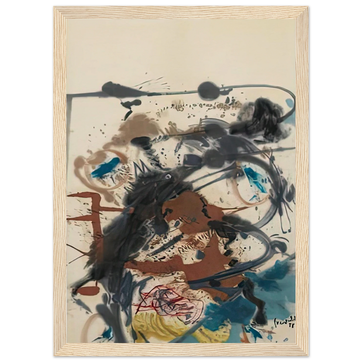 Winter Hunt, 1958- Framed Poster | Helen Frankenthaler Framed Prints Wall Art | Frankenthaler Helen