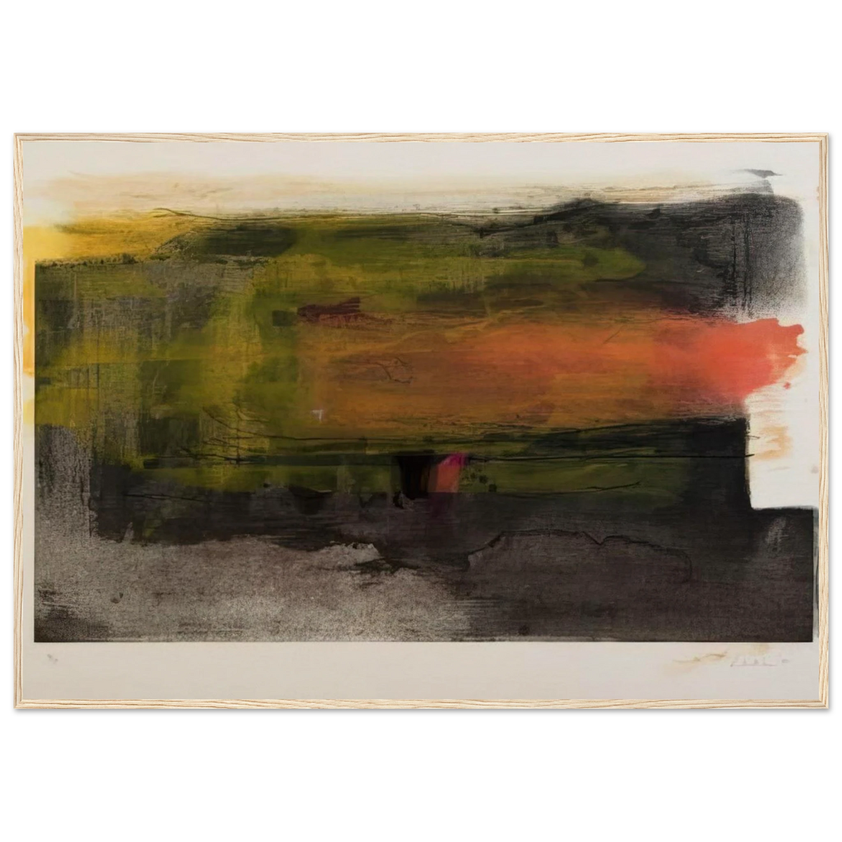 Deep Sun - 1983 Framed Poster | Helen Frankenthaler Framed Prints Wall Art | Frankenthaler Helen