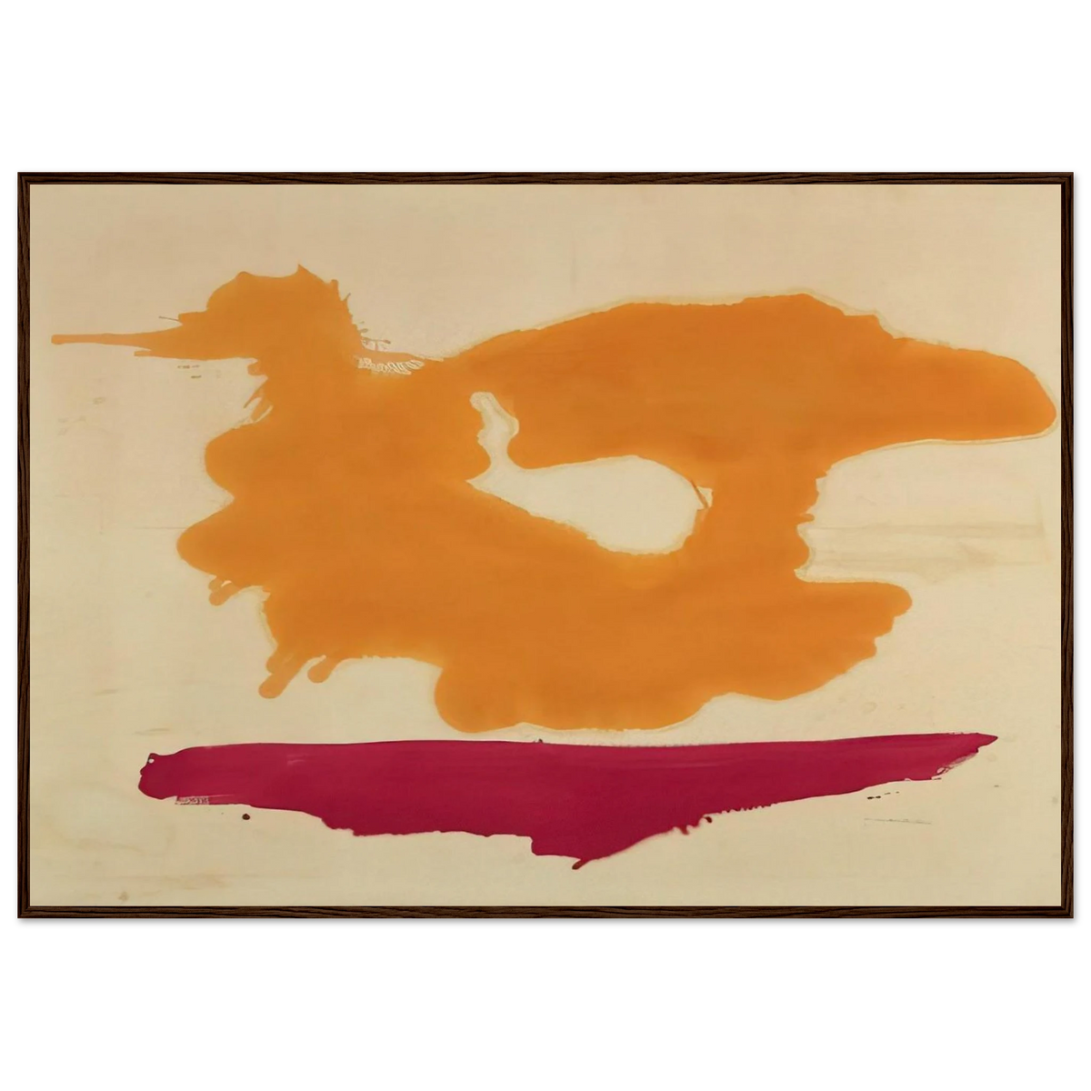 Only Orange - 1963 Framed Poster | Helen Frankenthaler Framed Prints Wall Art | Frankenthaler Helen