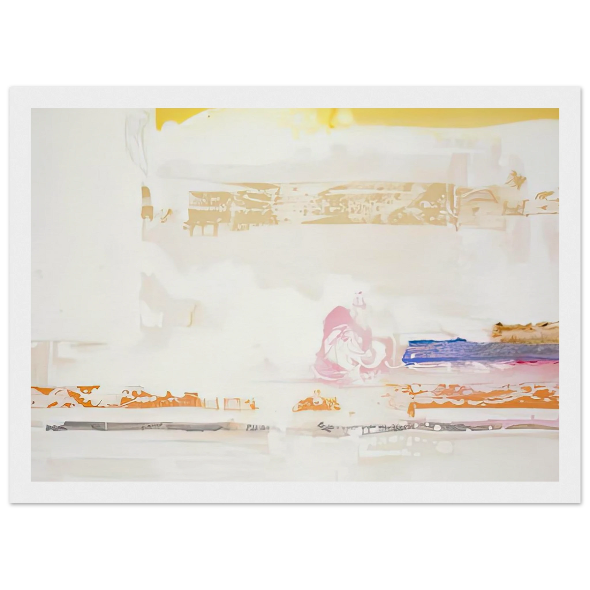 Snow Basin, 1990- Framed Poster | Helen Frankenthaler Framed Prints Wall Art | Frankenthaler Helen