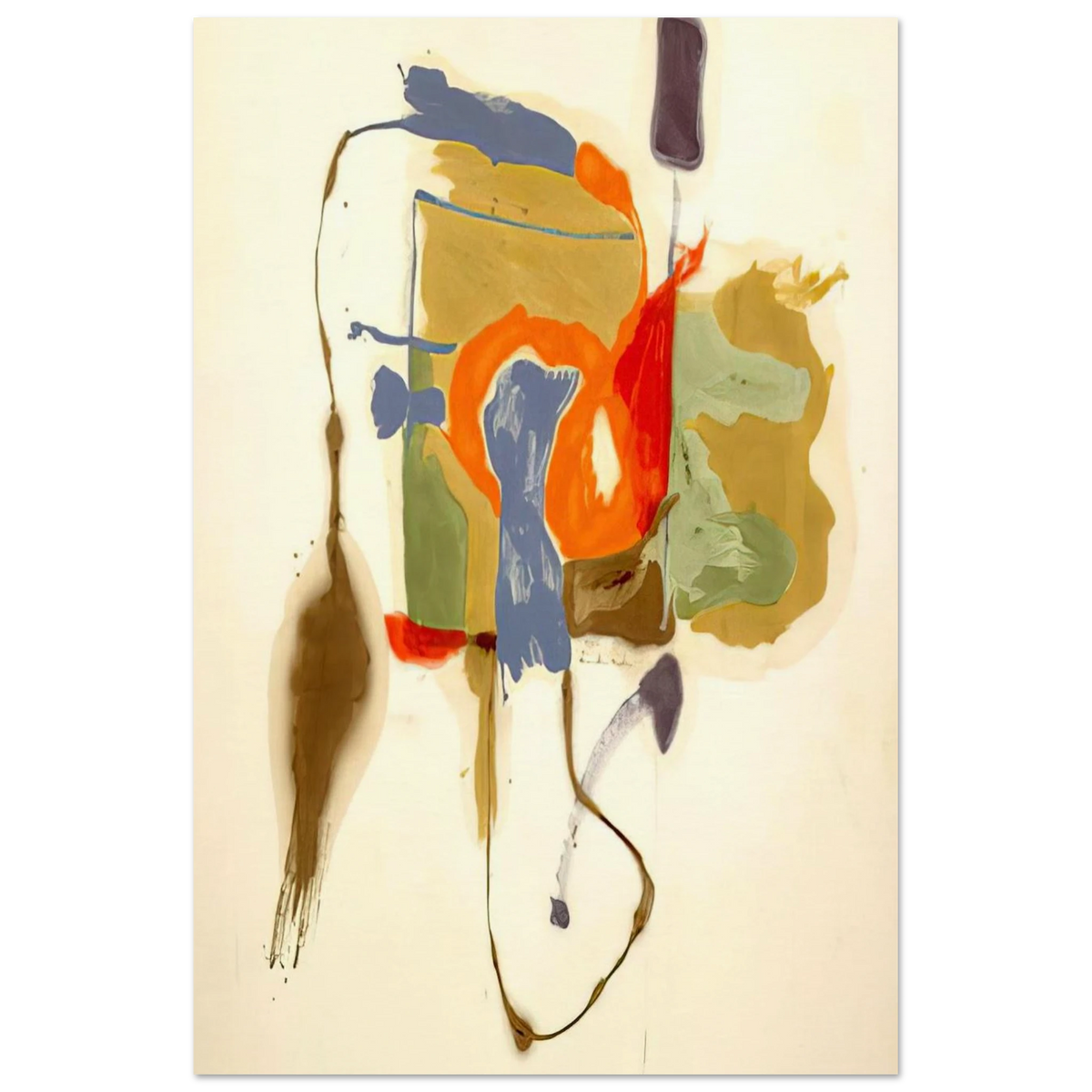 Blue Form in a Scene - 1961 Poster | Helen Frankenthaler Poster | Frankenthaler Helen