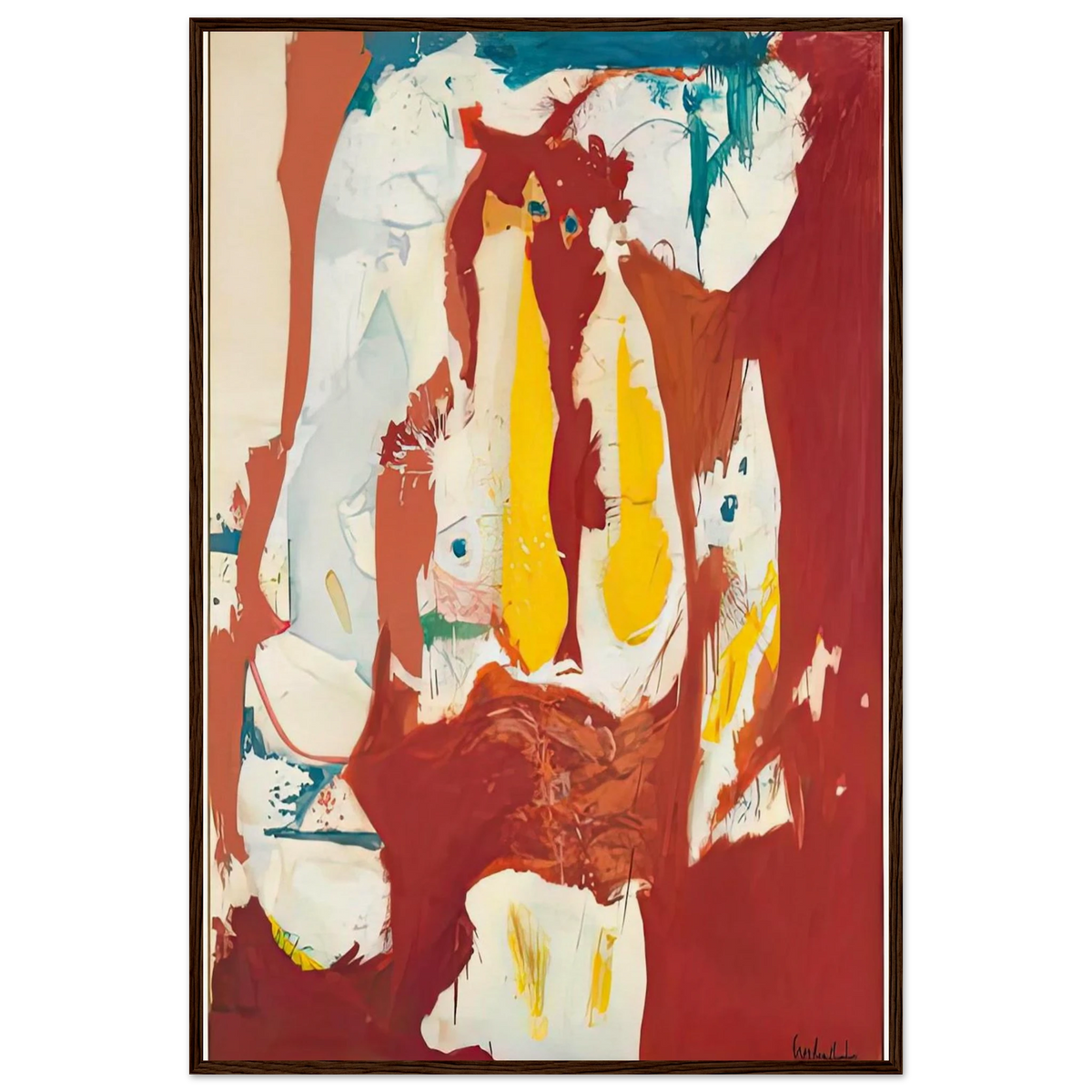 The Red Sea, 1959- Framed Poster | Helen Frankenthaler Framed Prints Wall Art | Frankenthaler Helen
