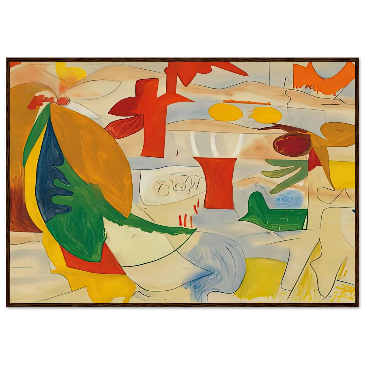 Abstract Landscape, 1951- Framed Poster | Helen Frankenthaler Framed Prints Wall Art | Frankenthaler Helen