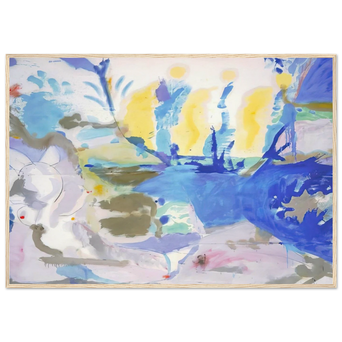 Basque Beach - 1958 Framed Poster | Helen Frankenthaler Framed Prints Wall Art | Frankenthaler Helen