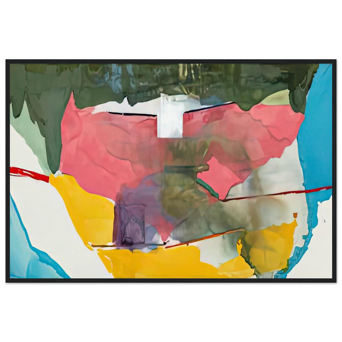 Off White Square, 1973- Framed Poster | Helen Frankenthaler Framed Prints Wall Art | Frankenthaler Helen