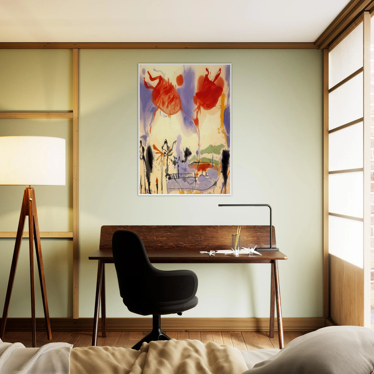 Round Trip - 1957 Framed Poster | Helen Frankenthaler Framed Prints Wall Art | Frankenthaler Helen
