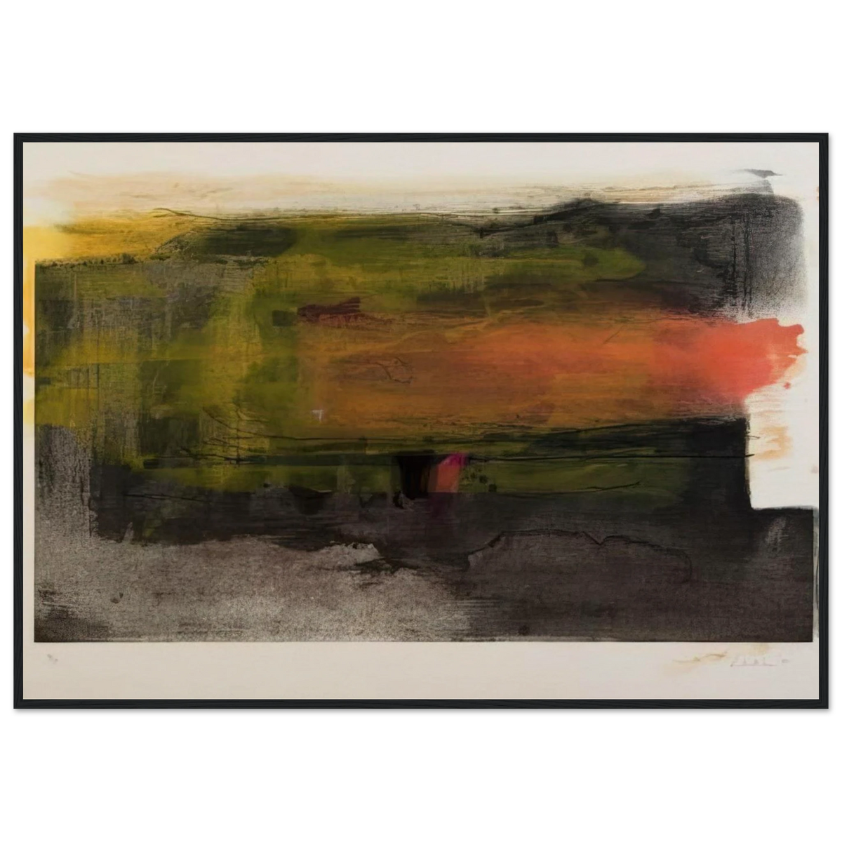 Deep Sun - 1983 Framed Poster | Helen Frankenthaler Framed Prints Wall Art | Frankenthaler Helen