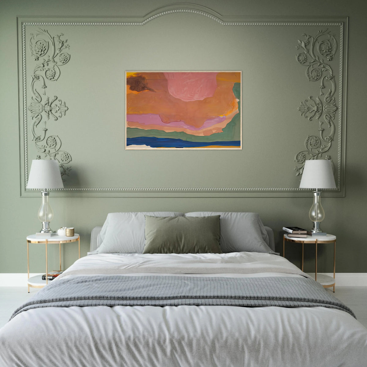 Flood, 1967- Framed Poster | Helen Frankenthaler Framed Prints Wall Art | Frankenthaler Helen