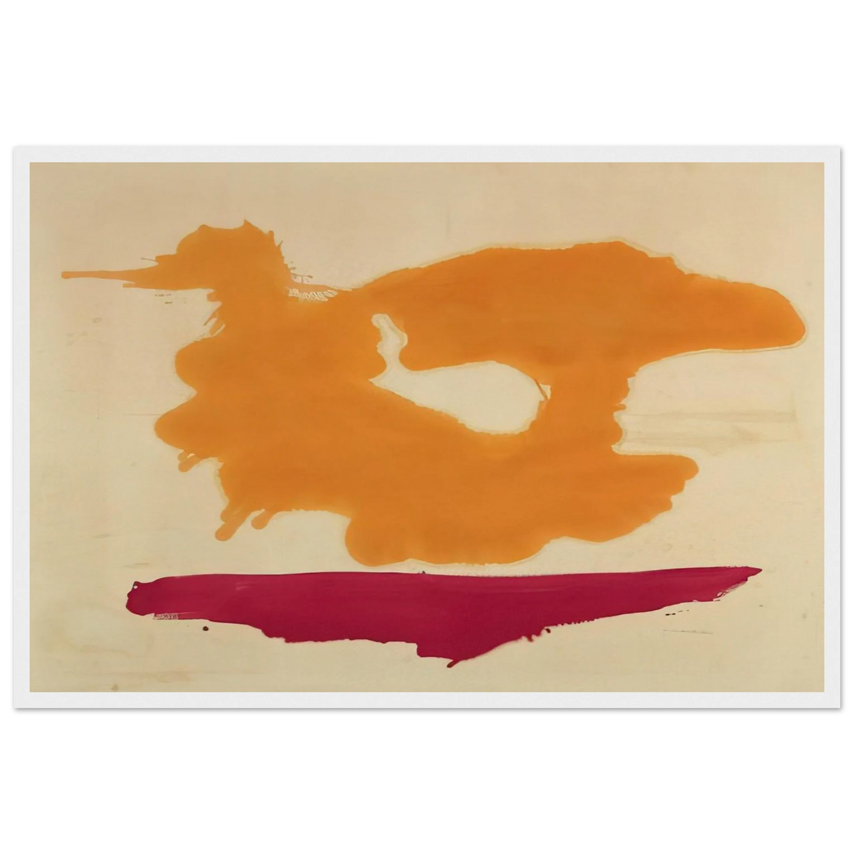 Only Orange - 1963 Framed Poster | Helen Frankenthaler Framed Prints Wall Art | Frankenthaler Helen