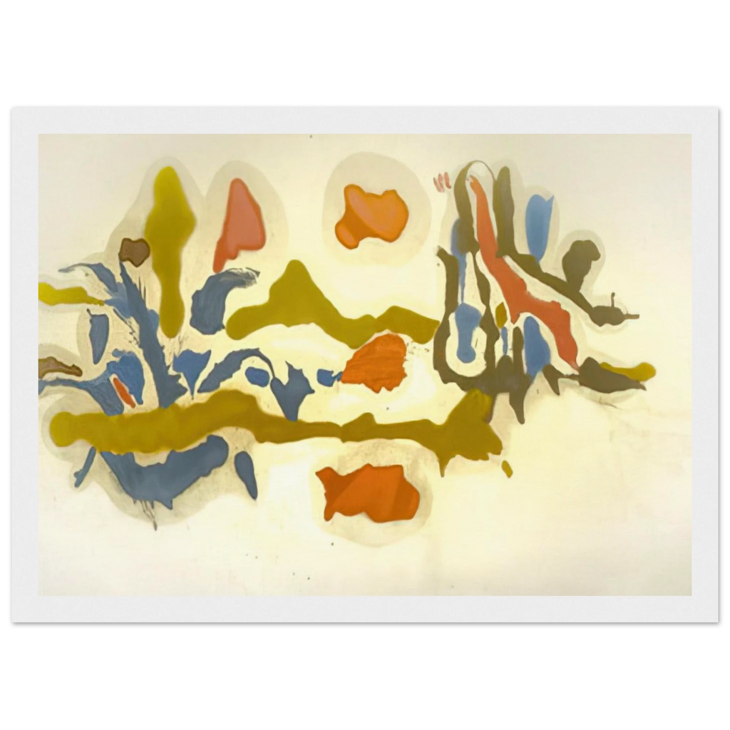 Seascape with Dunes - 1962 Framed Poster | Helen Frankenthaler Framed Prints Wall Art | Frankenthaler Helen