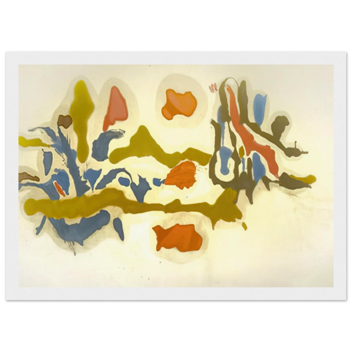 Seascape with Dunes - 1962 Framed Poster | Helen Frankenthaler Framed Prints Wall Art | Frankenthaler Helen