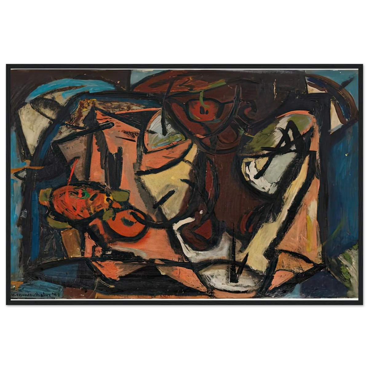 Still Life, 1948- Framed Poster | Helen Frankenthaler Framed Prints Wall Art | Frankenthaler Helen