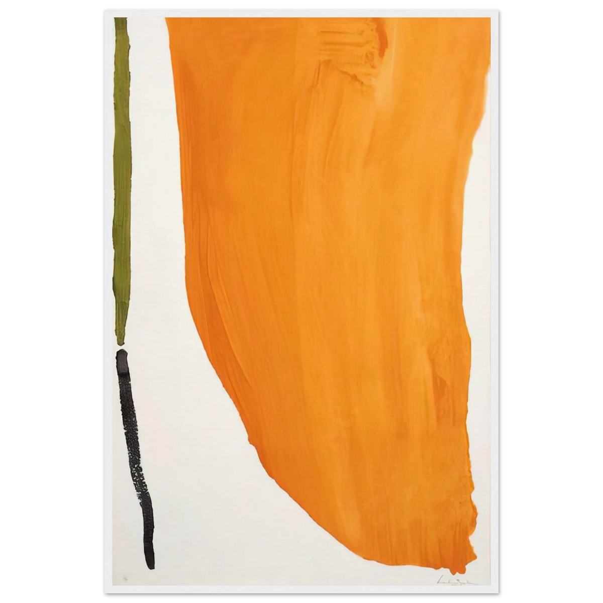 Orange Downpour - 1970 Framed Poster | Helen Frankenthaler Framed Prints Wall Art | Frankenthaler Helen