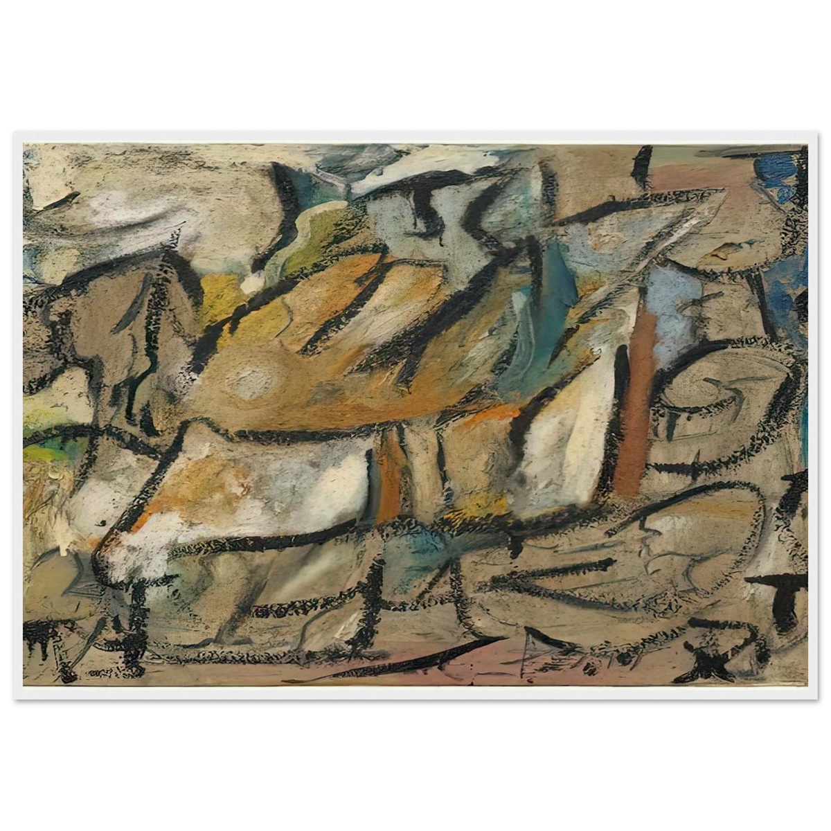 August Weather, 1951- Framed Poster | Helen Frankenthaler Framed Prints Wall Art | Frankenthaler Helen