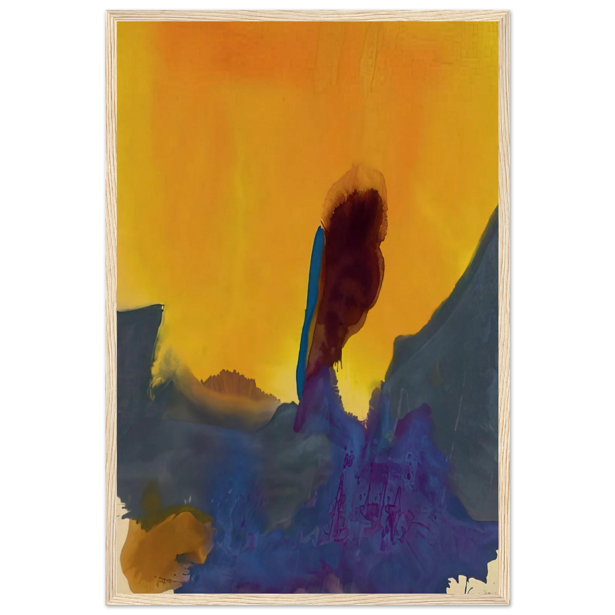 Glow II - 1968 Framed Poster | Helen Frankenthaler Framed Prints Wall Art | Frankenthaler Helen
