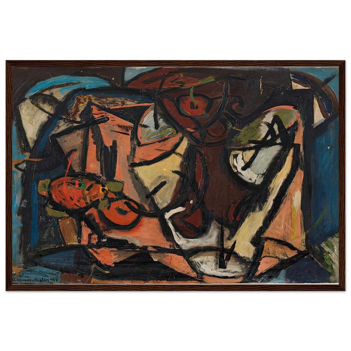 Still Life, 1948- Framed Poster | Helen Frankenthaler Framed Prints Wall Art | Frankenthaler Helen