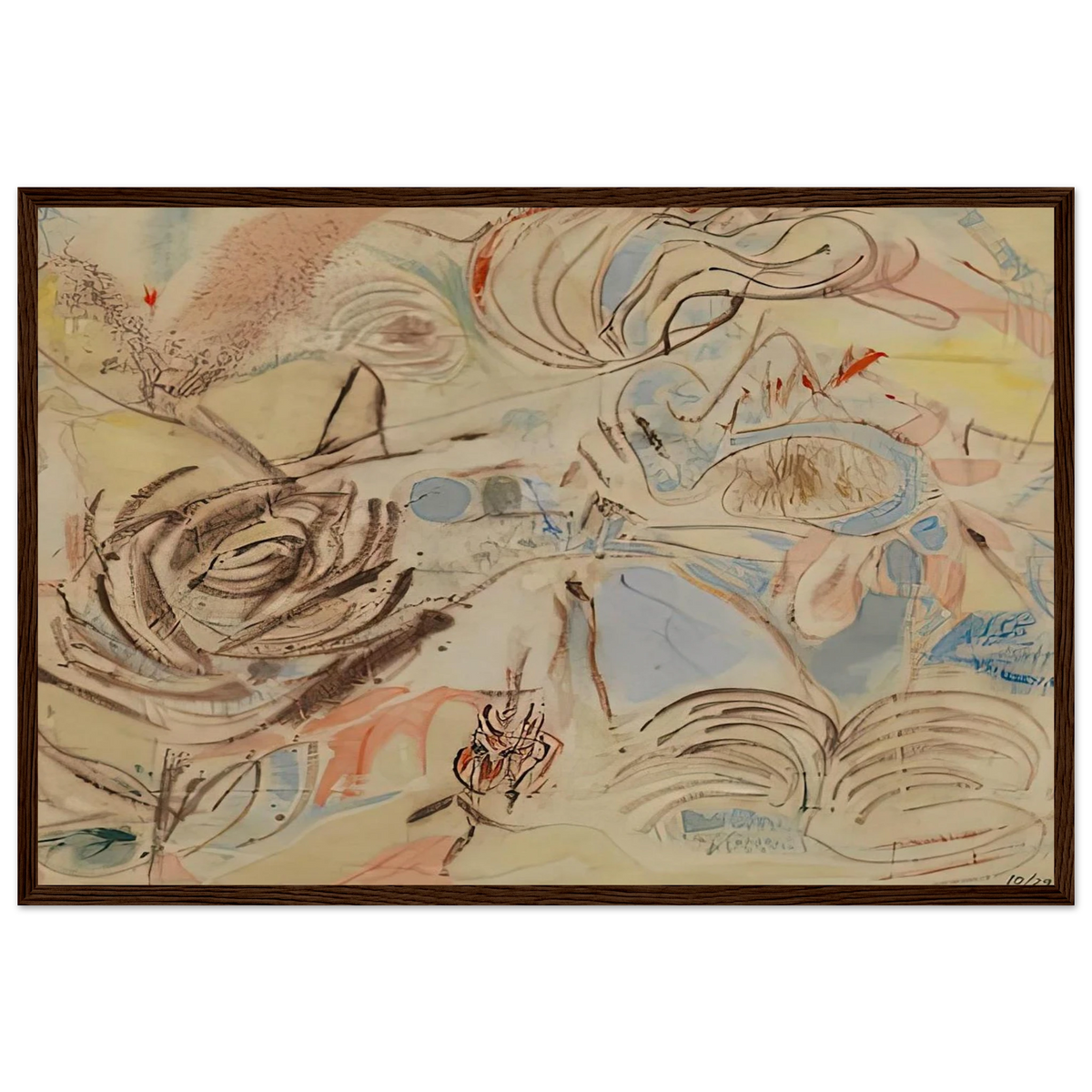 10 29 52, 1952- Framed Poster | Helen Frankenthaler Framed Prints Wall Art | Frankenthaler Helen