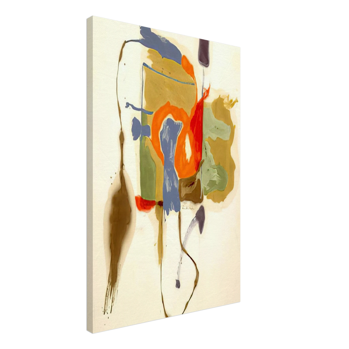 Blue Form in a Scene - 1961 Canvas | Helen Frankenthaler Canvas | Frankenthaler Helen