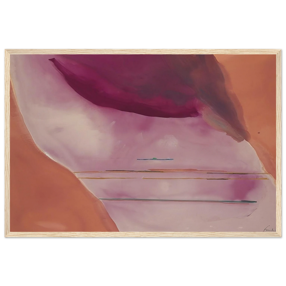 Pendulum - 1972 Framed Poster | Helen Frankenthaler Framed Prints Wall Art | Frankenthaler Helen
