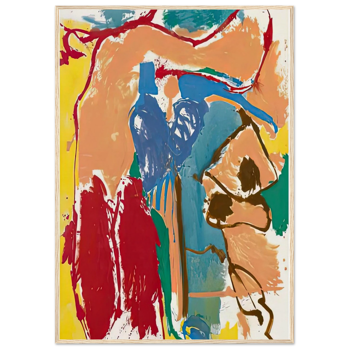 Mediterranean Thoughts, 1960- Framed Poster | Helen Frankenthaler Framed Prints Wall Art | Frankenthaler Helen