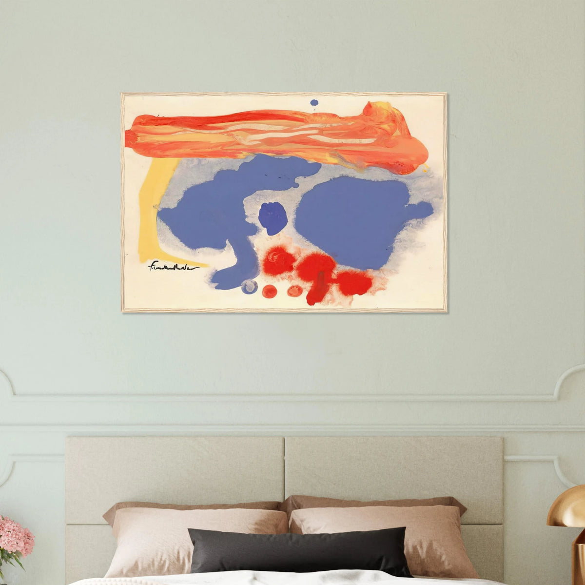 Summerscene, Provincetown - 1961 Framed Poster | Helen Frankenthaler Framed Prints Wall Art | Frankenthaler Helen