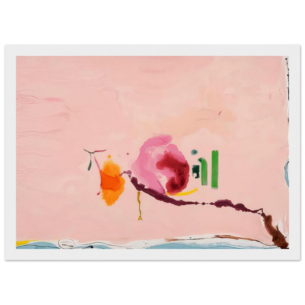 Flirt - 1995 Framed Poster | Helen Frankenthaler Framed Prints Wall Art | Frankenthaler Helen