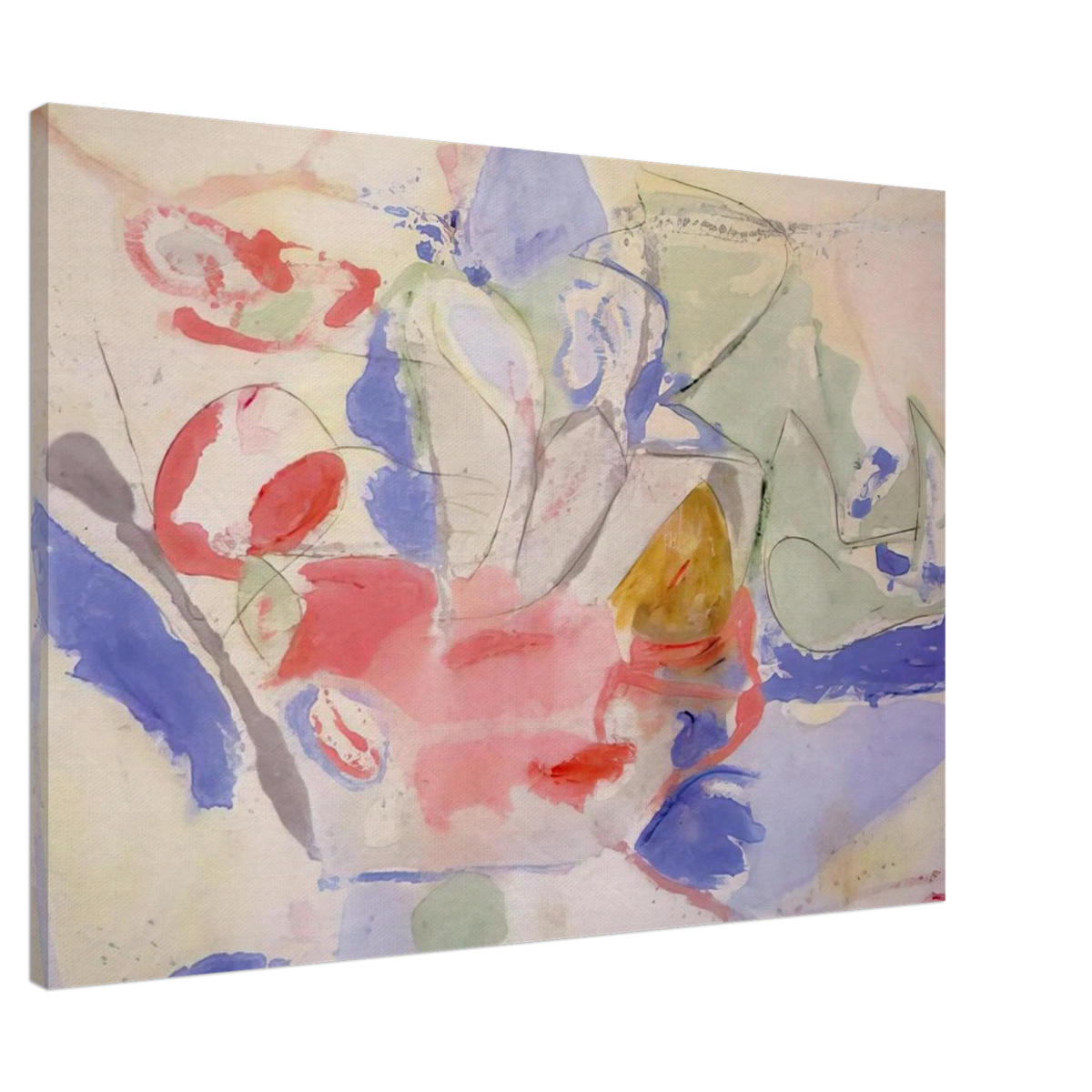 Mountains and Sea - 1952 Canvas | Helen Frankenthaler Canvas | Frankenthaler Helen