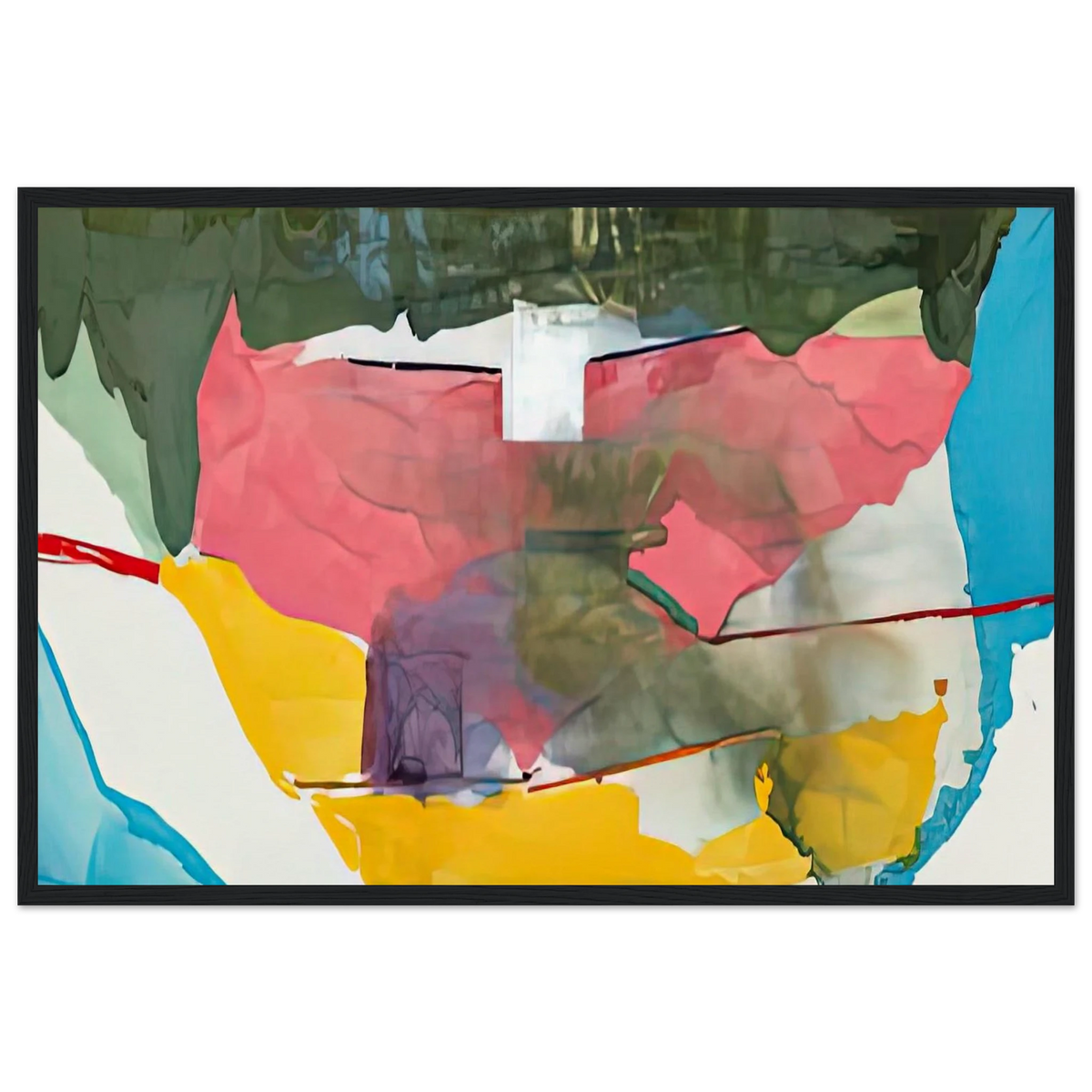 Off White Square, 1973- Framed Poster | Helen Frankenthaler Framed Prints Wall Art | Frankenthaler Helen