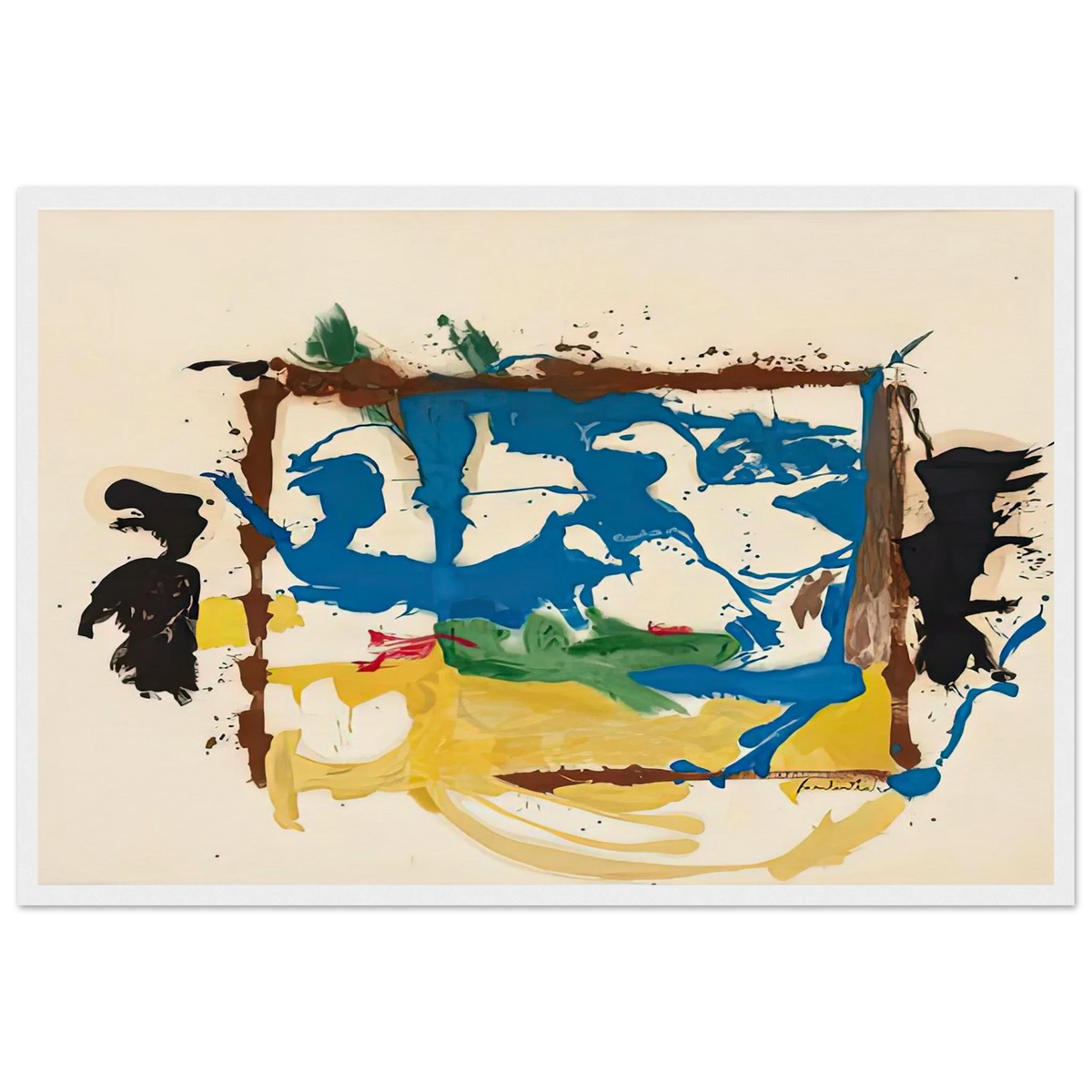 Swan Lake I, 1961- Framed Poster | Helen Frankenthaler Framed Prints Wall Art | Frankenthaler Helen