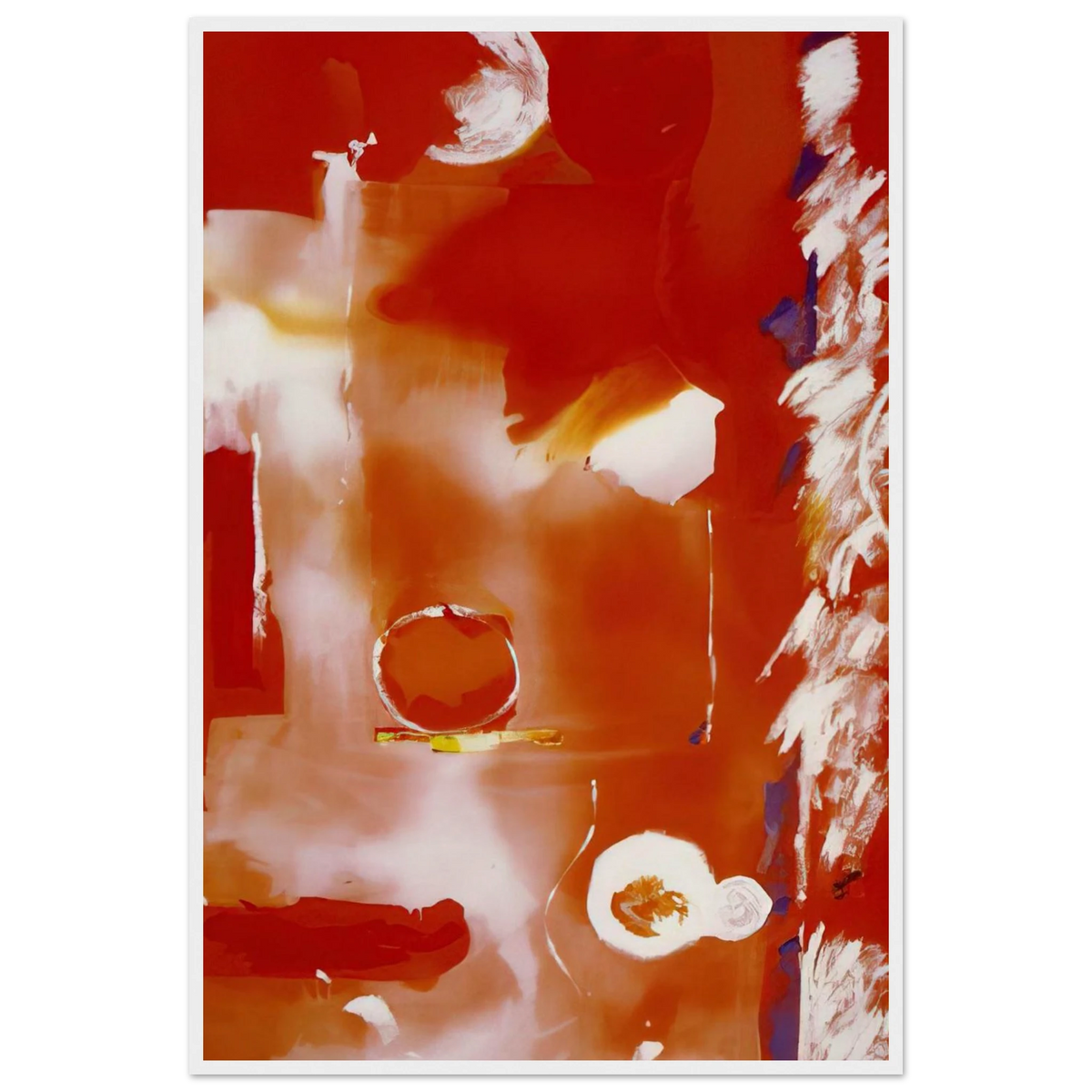 Seeing the Moon on a Hot Summer Day - 1987 Framed Poster | Helen Frankenthaler Framed Prints Wall Art | Frankenthaler Helen