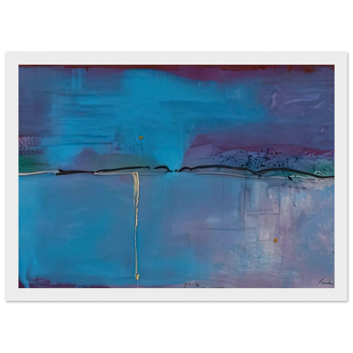 Zone Blue, 1994- Framed Poster | Helen Frankenthaler Framed Prints Wall Art | Frankenthaler Helen