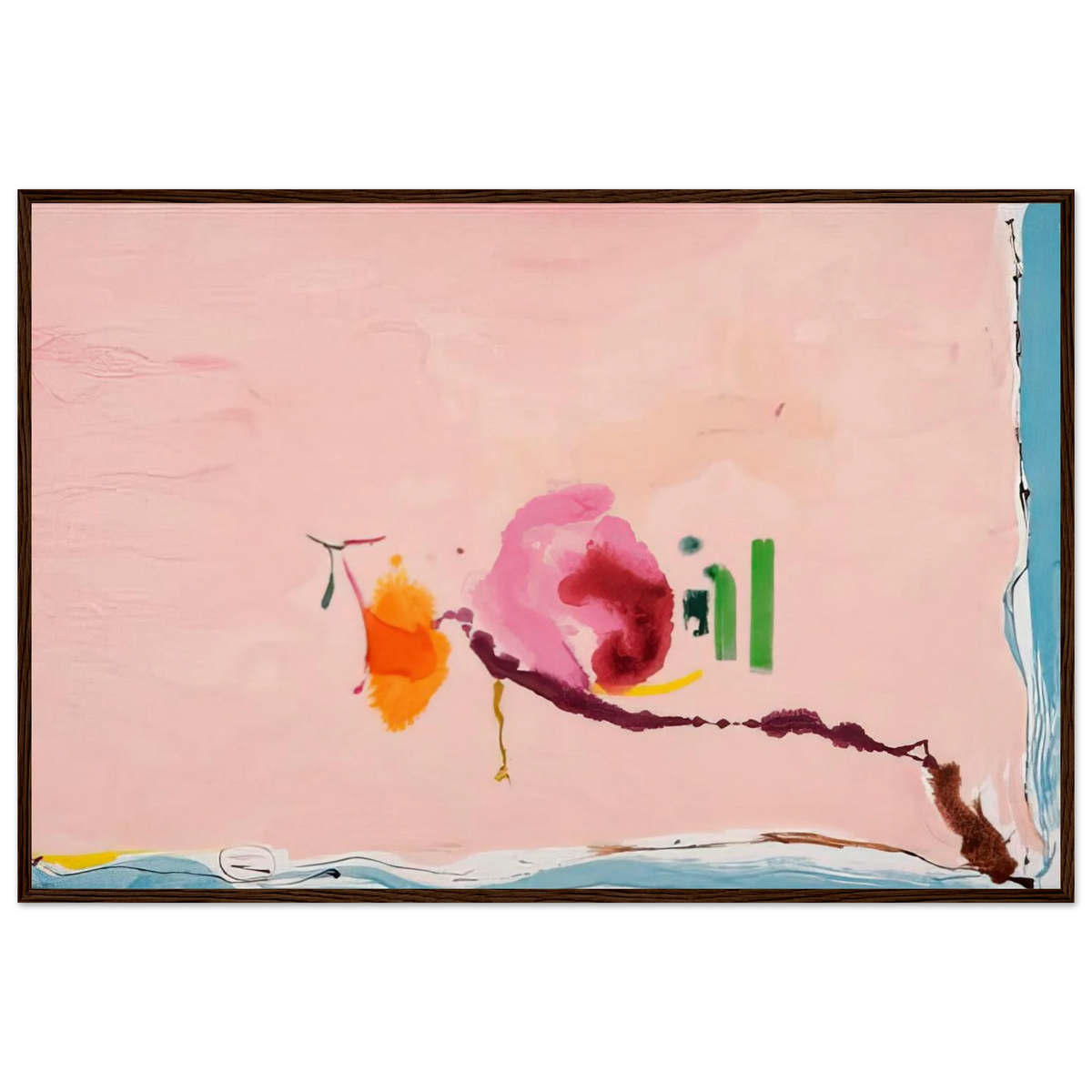 Flirt - 1995 Framed Poster | Helen Frankenthaler Framed Prints Wall Art | Frankenthaler Helen